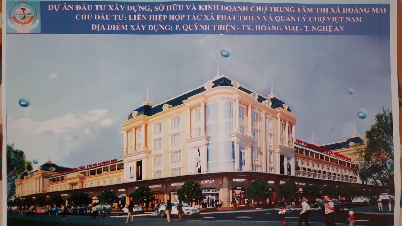 Phối cảnh tổng thể Dự án Trung tâm thương mại kết hợp chợ truyền thống Hoàng Mai
