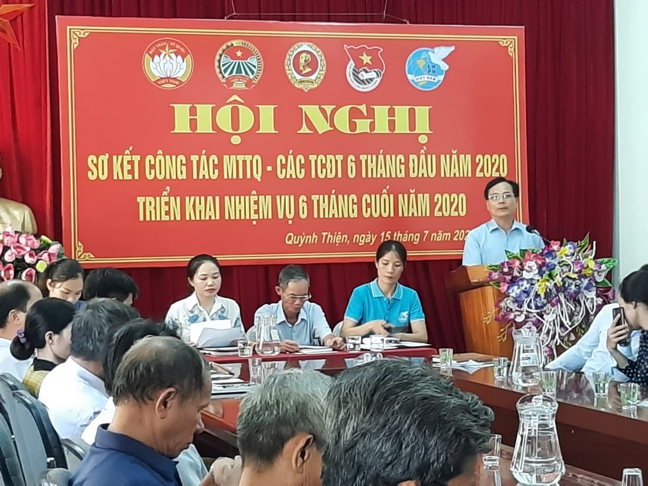 Ủy ban MTTQ và các đoàn thể phường Quỳnh Thiện tổ chức Hội nghị sơ kết công tác Mặt trận 6 tháng đầu năm, bàn phương hướng, nhiệm vụ 6 tháng cuối năm 2020